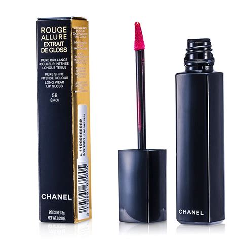 chanel rouge allure extrait de gloss 58 emoi|CHANEL Rouge Allure Extrait de Gloss .